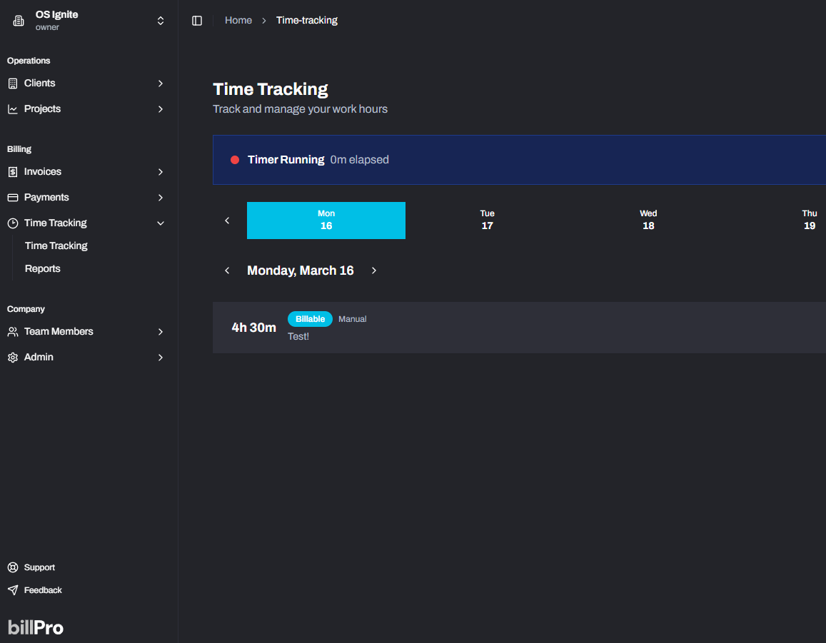 billPro - Financial Billing SaaS