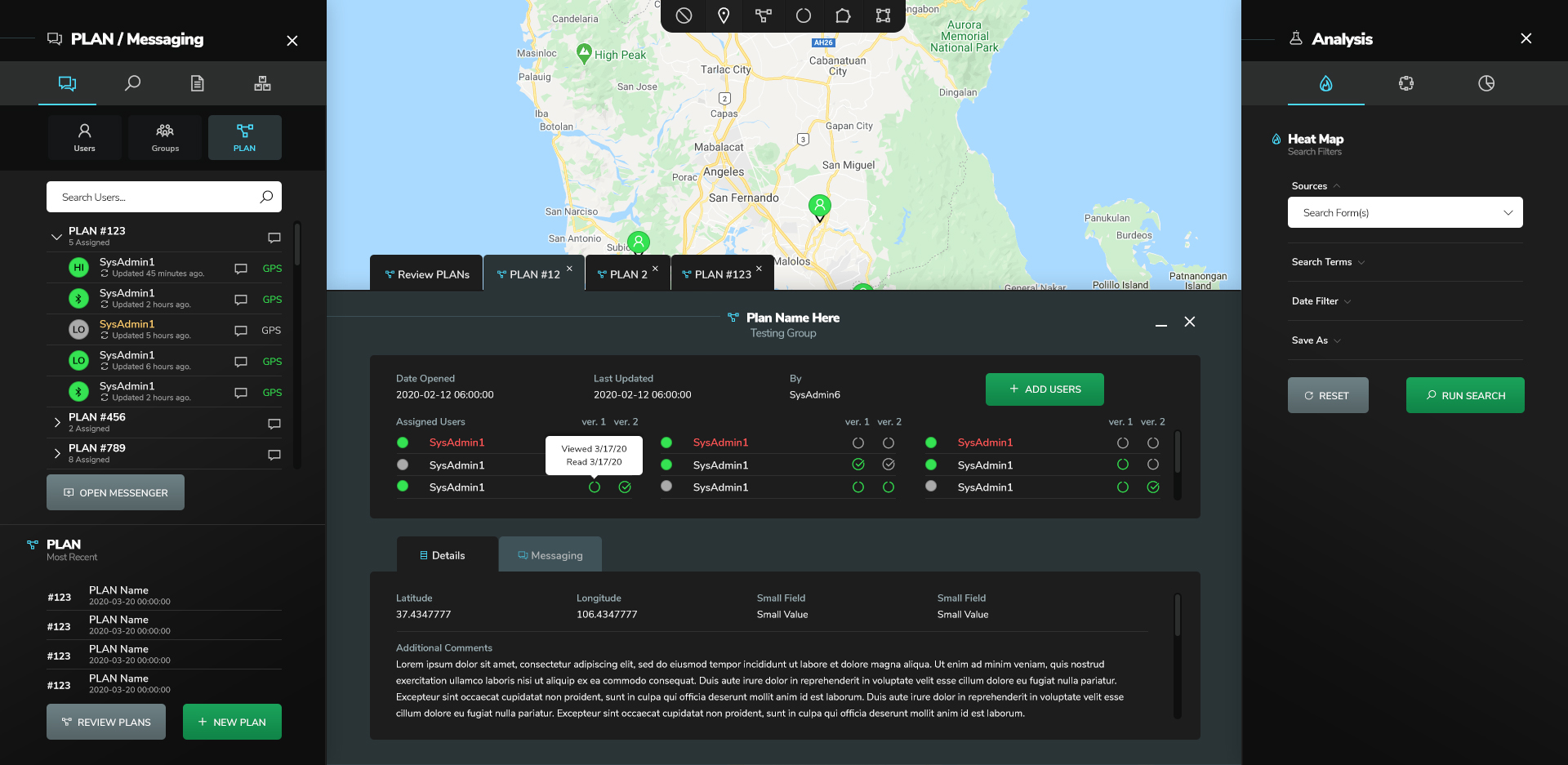 Military Map Tracking SaaS