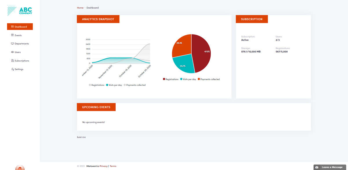 Metavent — Event Manager
